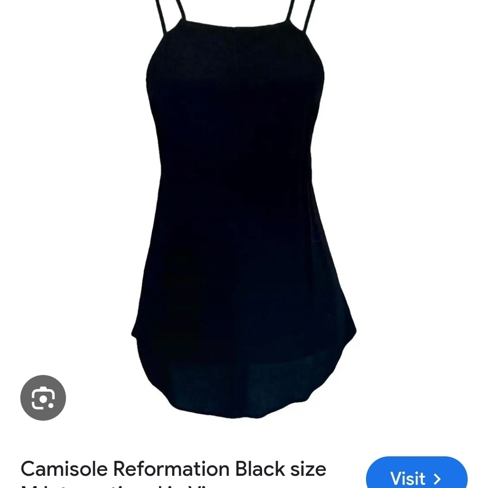 Reformation Black Camisole Top